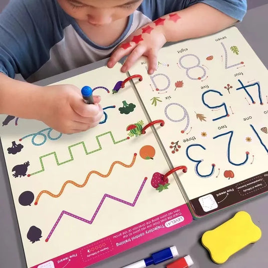 Buy Montessori Reusable Tracing Workbook: Eco-Friendly Learning Tool