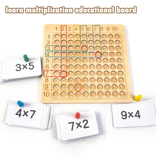 Wooden Montessori Multiplication Board Game - Enhance Math Learning Today